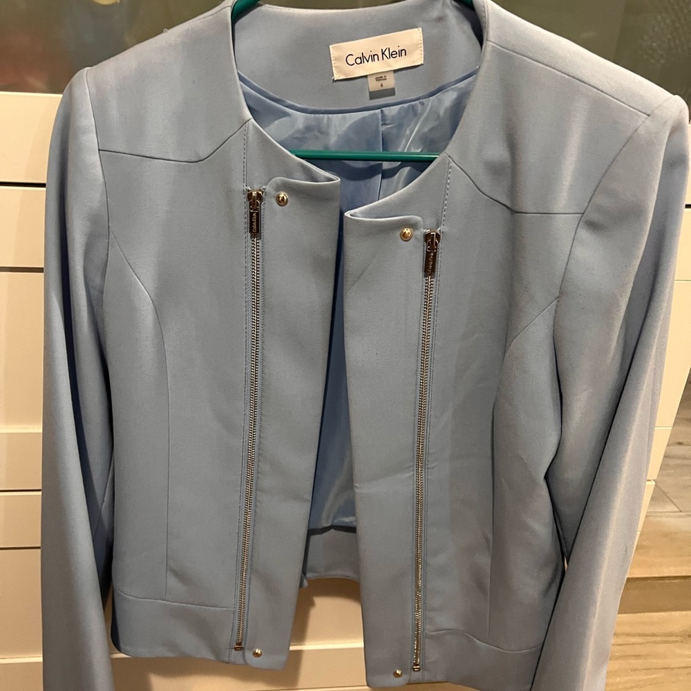 Calvin Klein baby blue blazer